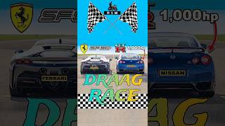 Ferrari sf90 vs skyline r34 😈🗿🗿shorts draceracing gtr35 [upl. by Gargan281]