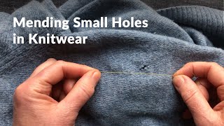 How to mend holes in knitwear [upl. by Fabi228]