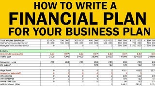 How to Write a Financial Plan for Your Business Plan in 2024 [upl. by Ecirpac]