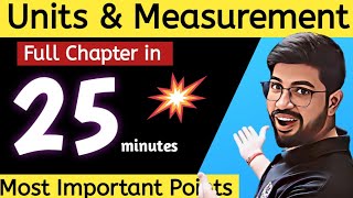 Units and Measurement Class11 One Shot  Chapter 2 Physics Class 11  Dimensional Formula  One Shot [upl. by Zurek]