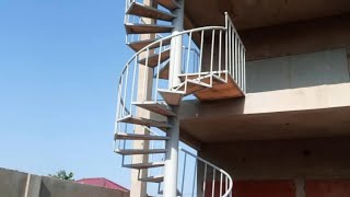 Building The House 55  Spiral Staircase To Rooftop  Update [upl. by Yornek]