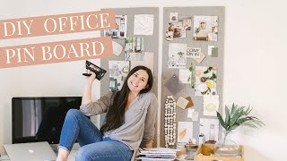 DIY Pin BoardBulletin  Office Update [upl. by Smiga]