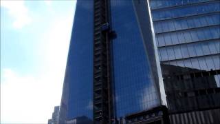 One World Trade Center and PATH station entrance Lower Manhattan June 11 2013 [upl. by Ruthie865]