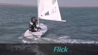 Laser Sailing Top Tips  Gybing  with Double Olympic Gold Medallist Shirley Robertson [upl. by Ellezig401]