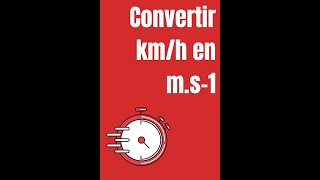 Comment convertir des ms en kmh shorts [upl. by Ahsikrats124]