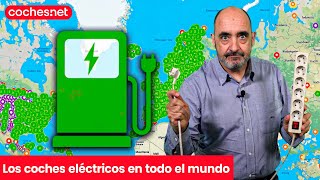 Coches eléctricos en el mundo ¿En qué mercados se venden más Review en español  cochesnet [upl. by Kisung470]