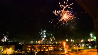 Aftellen tot Nieuwjaar 2016 en Vuurwerk Reeshof Tilburg  Countdown and Firework [upl. by Zondra]