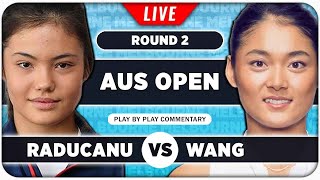 RADUCANU vs WANG • Australian Open 2024 • LIVE Tennis PlaybyPlay Stream [upl. by Dulci]