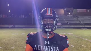 Altavista’s Ladainian Stone talks about the win over Gretna [upl. by Milburn567]