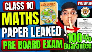 Maths Paper Leaked Preboard Class 10 🤯  Original video 🔴 [upl. by Ettesus]