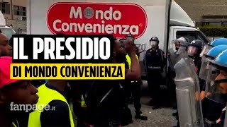 Tensione al presidio di Mondo Convenienza “Basta sfruttamento lavoriamo fino a 12 ore al giorno” [upl. by Frederich]