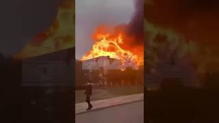 Explosion on the gas station in Grozny Russia Kadyrov’s capital [upl. by Arimaj]