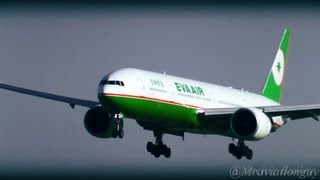 777s at Amsterdam Schiphol  Eva Air China Cargo Kenya Emirates LAN Cargo with ATC [upl. by Tammi]