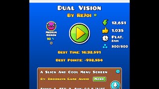 DUAL VISION MEDIUM DEMON Geometry Dash [upl. by Catrina]