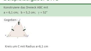 Dreiecke konstruieren  Kongruenzsatz SWS [upl. by Rosamond479]