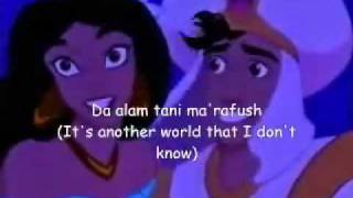 Aladdin A Whole New World Arabic  Subs Translation [upl. by Mccoy112]