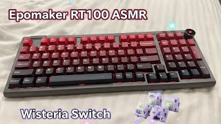 Epomaker RT100 ASMR  typing soundtest  Linear Wisteria switch  Fullsize Keyboard [upl. by Arhsub920]