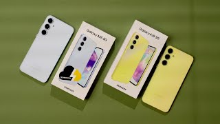 Зачем платить больше Samsung A55 VS Samsung A35 Распаковкасравнение [upl. by Eornom917]