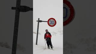 No way you can drive here😲skiing japan mountains snow powderskiing snowboarding winter [upl. by Lyrehc]