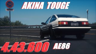 PK AKINA Touge  AE86 TUNED  3s behind World Record  Valid Time [upl. by Jody]