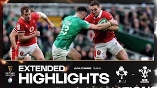 BONUS POINT WIN 👏  EXTENDED HIGHLIGHTS  IRELAND V WALES  2024 GUINNESS MENS SIX NATIONS RUGBY [upl. by Cryan]