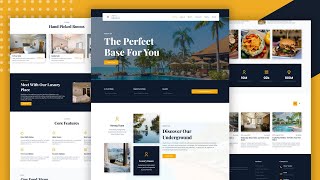 Build A Hotel Booking Website Using HTML CSS And JavaScript [upl. by Holna78]