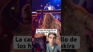 La cara de orgullo de los hijos de Shakira 😳 shakira bizarrap bzrp hijos pique [upl. by Airpal917]