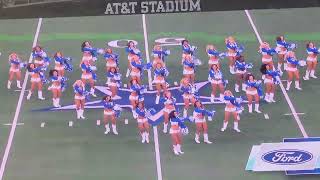 2022 Dallas Cowboys cheerleaders pregame signature dance Thunderstruck 82622 [upl. by Redmer]