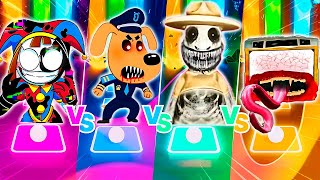 Abstracted Pomni vs Sheriff Labrador exe vs Zoonomaly vs Bus Eater 🎶 Tiles Hop EDM Rush [upl. by Arlana]