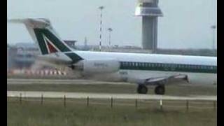 Alitalia McDonnell Douglas Md82 TAKE OFF [upl. by O'Brien]