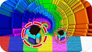 SHRINKING THE DROPPER MAP Minecraft RAINBOW DROPPER w PrestonPlayz [upl. by Anec]