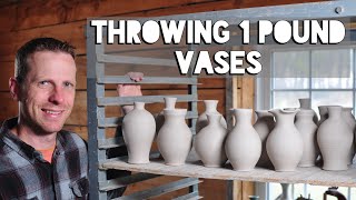 Throwing 1 Pound Vases [upl. by Grissom9]