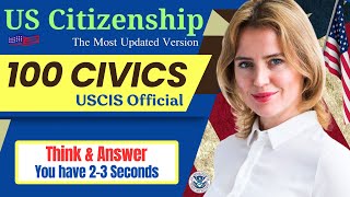 2024 random 100 civics questions and answers  US citizenship interview I N400 Interview n400 [upl. by Zosema]