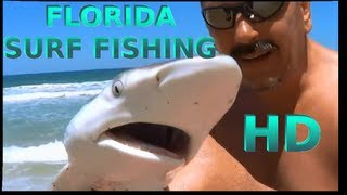 SURF FISHING FLORIDA POMPANO  SHARK AND WHITING [upl. by Marianna433]