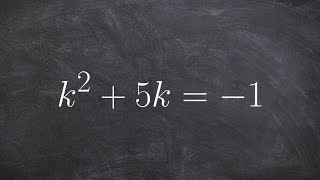 Solve an equation using the quadratic formula [upl. by Aehtna946]