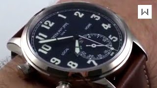 PreOwned Patek Philippe Calatrava Pilot Travel Time 5524G Luxury Watch Review [upl. by Aseela658]