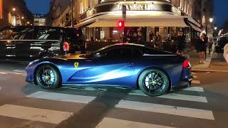 LOUD Novitec Ferrari 812 GTS Cold Start and Lovely Sound in Paris [upl. by Nov]