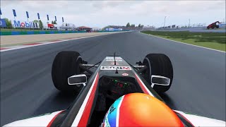 F1 MagnyCours 2003  Justin Wilson OnBoard  Assetto Corsa [upl. by Aicela]