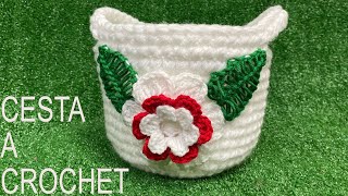 PASO A PASO PARA TEJER CESTA A CROCHET [upl. by Ynoble]