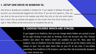 How to use One Drive on PC [upl. by Eatnuhs]