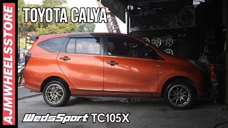 MODIFIKASI TOYOTA CALYA VELG WEDSSPORT TC105X  AJMWHEELSSTORE [upl. by Ayr]