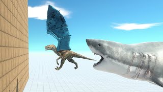 Winged Dinosaur and Animals Racing  Speed ​​race with all ARBS Dino Animal Revolt Battle Simulator [upl. by Repsaj]