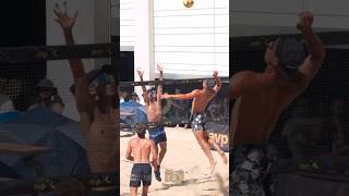 Rally of the day 🔥🔥🔥 volleyball beachvolleyball volleyballworld volleyballmatch [upl. by Ahsimat]