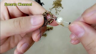 Drop Beaded Necklace Making  New model Beaded Necklace Design necklace necklaces jewellery [upl. by Imoan]