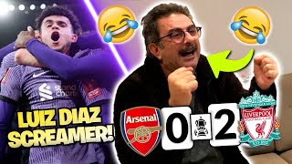 LIVERPOOL FAN CRAZY REACTION 🤣 Arsenal 02 Liverpool Fa Cup Match Reaction [upl. by Genevieve]