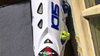 Sidi Crossfire 2 SRS motocross bootsWhiteyellowblue color4K video [upl. by Issak]