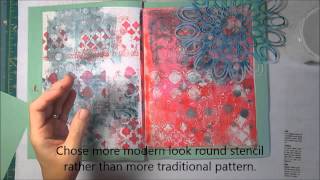 Art Journaling Process Using Gelli plate [upl. by Llenrap]