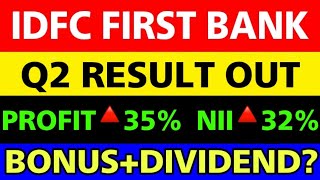 IDFC FIRST BANk Q2 result 🔥 [upl. by Isdnil]