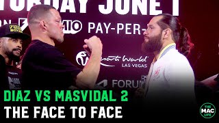 Nate Diaz vs Jorge Masvidal 2 Face to Face [upl. by Llyrad444]