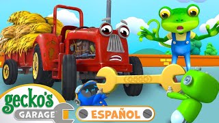 Tractor en problemas  Garaje de Gecko  Carros para niños  Vídeos educativos [upl. by Raamal]